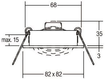 BRUM Einbauleuchte0065.25 m.    43004250 