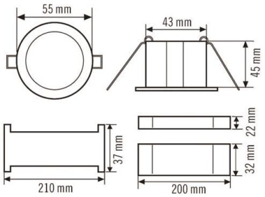 Esylux ELH C LED SC FM weiß   EN10080012 