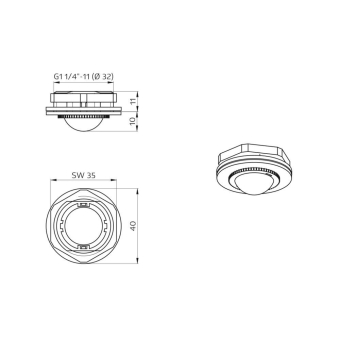 BEG PD9 IP65-Abdeckung Zubehör     92958 