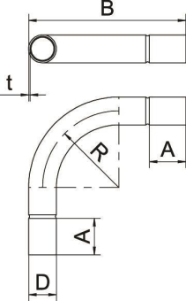 OBO SB16W A4 Edelstahlrohrbogen 