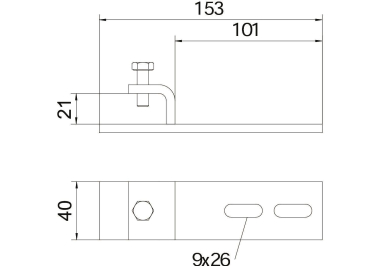 OBO BFK 153 33 A2 Befestigungsklemmstück 