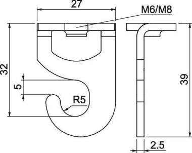 OBO 2989 M6 G Deckenhaken TS M6 St G 