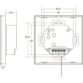 Brumberg RGB+TW-Funk-Wandpanel  18206070 