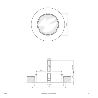 EVN Halogen-NV-Möbeleinbauleuchte 080010 