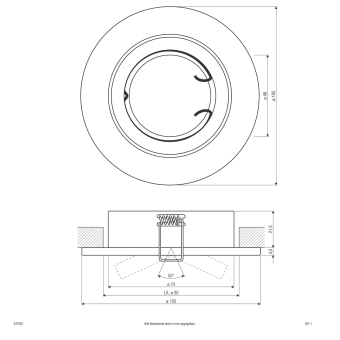 EVN Halogen-Einbauleuchte plan    527001 