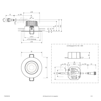 EVN P-LED Deckeneinbau rund  PC650N61602 