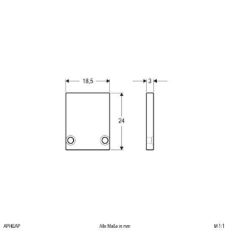 EVN Alu-End-Abschlussplatte,      APHEAP 