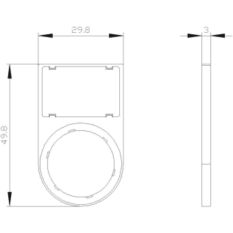 Siemens 3SU19000AS100AA0 Schildträger 