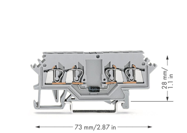 WAGO 280-623/281-411 Bauelementklemme,4 