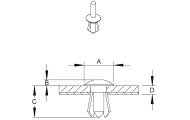Kleinhuis Spreizniet D= 4mm         NIK4 
