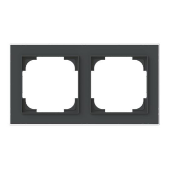 BJ Rahmen 2-fach m.Dekorring   1722-456M 