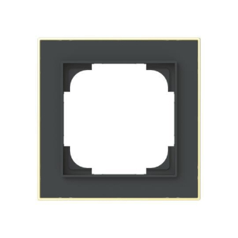 BJ Rahmen 1-fach m.Dekorring   1721-453M 