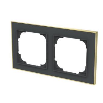 BJ Rahmen 2-fach m.Dekorring   1722-453M 