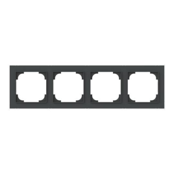 BJ Rahmen 4-fach m.Dekorring   1724-456M 