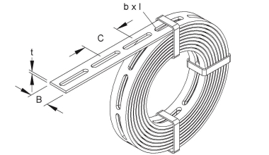Niedax Schlitzbandeisen B     S 20 X 1.5 