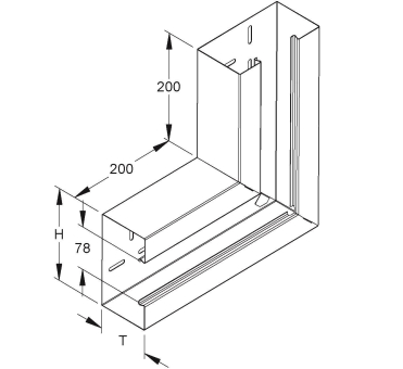 Niedax GK-Vertikaleck   GKV 170-78T90 VW 