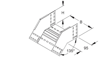 Niedax Rinnenfallbogen 45°   RFB 110.500 