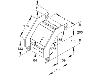 NIED Fallstück, 60x502 mm,    RFD 60.500 
