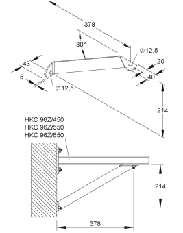 Niedax Stützblech f.Strut 41  SBHKC 96 F 