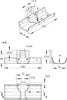 Niedax Einzeltragwanne Ø      ETWS 100 F 