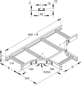 NIED GFK-T-Stück             ULTE 53.300 
