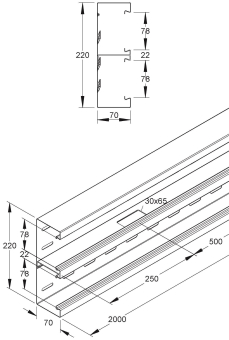 Niedax GK-Unterteil     DKU 220-78T70 VW 