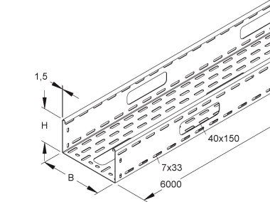Niedax Verteilerrinne RSV 110.200/6 S OV 