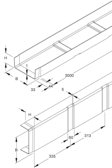 NIED GFK-Kabelrinne            KK 80.100 