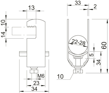 OBO 2056F 28 FT Bügelschelle 22-28mm St 