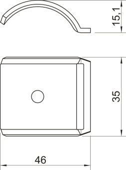 OBO 2058FW M 40 DD Gegenwanne 34-40mm St 