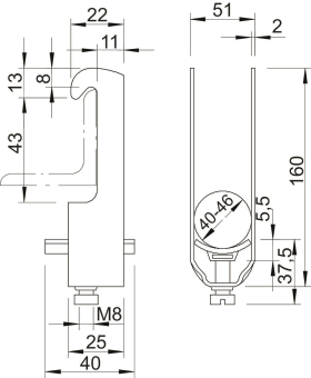 OBO 2056W 2 46 FT Bügelschelle 2-fach 