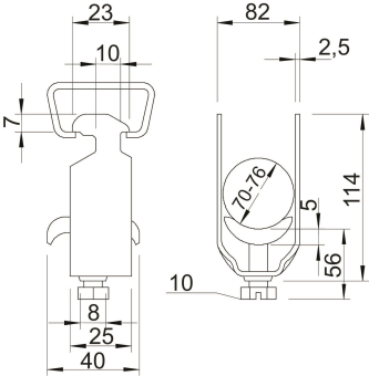 OBO 2056 M 76 FT Bügelschelle 