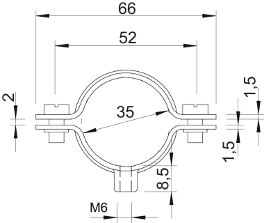 OBO 732 35 GTP Abstandschelle 