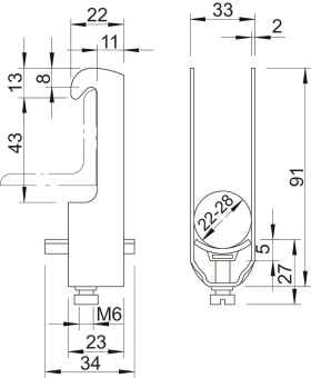 OBO 2056W 28 FT Bügelschelle 22-28mm St 