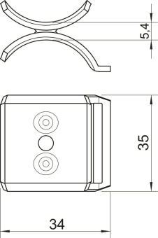 OBO 2058 M2 28 A2 Doppelwanne 22-28mm A2 