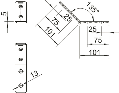 OBO GMS 4 VW 45 FT Verbindungswinkel 45° 