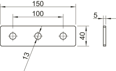 OBO GMS 3 VP A2 Verbindungsplatte m.3 