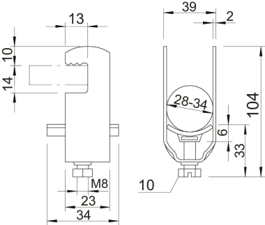 OBO 2056F 2 34 FT Bügelschelle 2-fach 