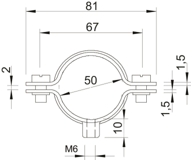 OBO 732 50 A4 Abstandschelle 