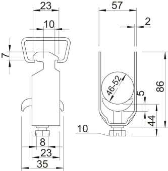 OBO 2056 M 52 A2 Bügelschelle 
