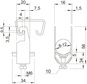 OBO 2056U 2 12 FT Bügelschelle 2-fach 
