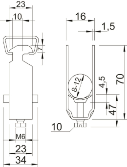 OBO 2056 3 12 FT Bügelschelle 3-fach 