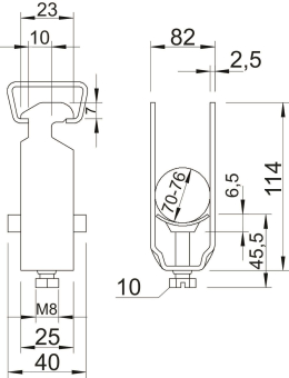 OBO 2056 76 FT Bügelschelle 70-76mm St 