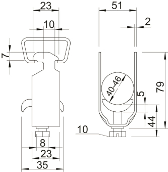 OBO 2056 M 46 A2 Bügelschelle 