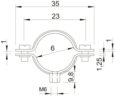 OBO 732 6 A4 Abstandschelle 