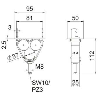 OBO 2056U-E37 FT Bügelschelle f.3 