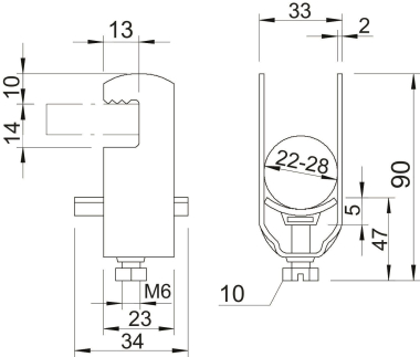 OBO 2056F 2 28 FT Bügelschelle 2-fach 