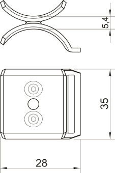 OBO 2058 M2 22 A2 Doppelwanne 16-22mm A2 