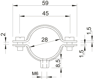 OBO 732 28 GTP Abstandschelle 