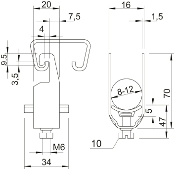 OBO 2056U 3 12 FT Bügelschelle 3-fach 